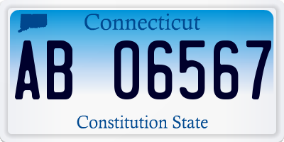 CT license plate AB06567