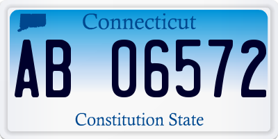 CT license plate AB06572
