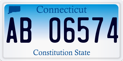 CT license plate AB06574