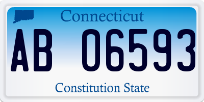CT license plate AB06593