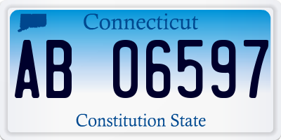 CT license plate AB06597