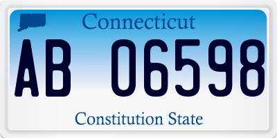 CT license plate AB06598