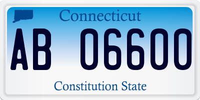 CT license plate AB06600
