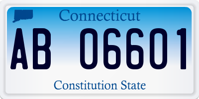 CT license plate AB06601