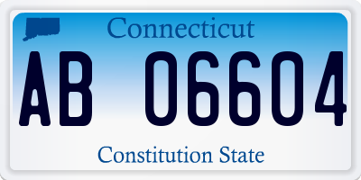 CT license plate AB06604
