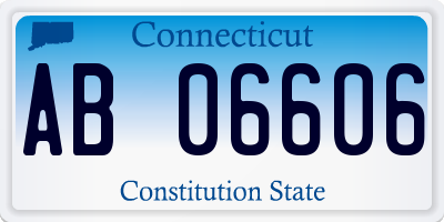 CT license plate AB06606