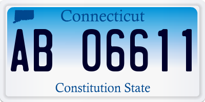 CT license plate AB06611