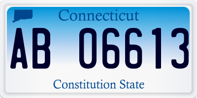 CT license plate AB06613