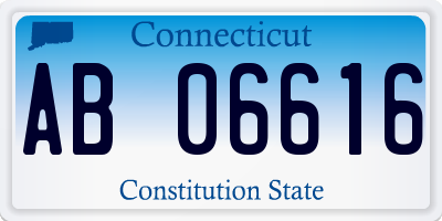 CT license plate AB06616