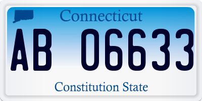 CT license plate AB06633