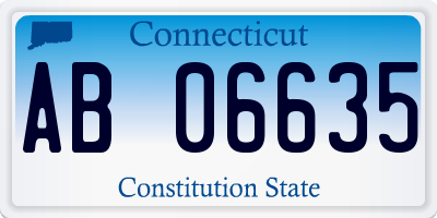 CT license plate AB06635