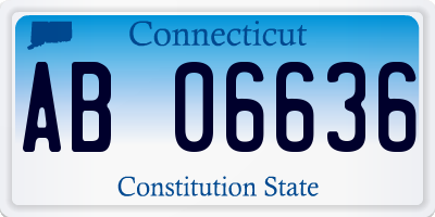 CT license plate AB06636