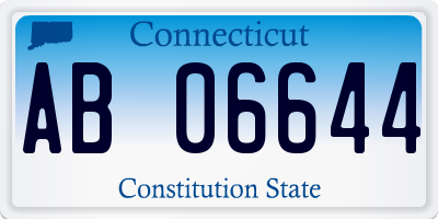 CT license plate AB06644