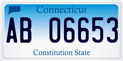 CT license plate AB06653
