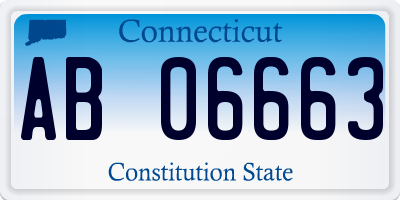 CT license plate AB06663