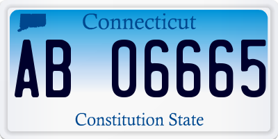 CT license plate AB06665