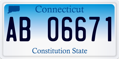CT license plate AB06671