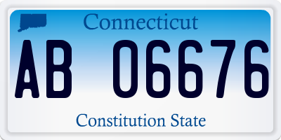 CT license plate AB06676