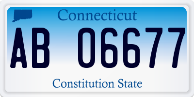 CT license plate AB06677