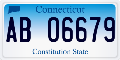 CT license plate AB06679