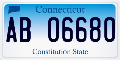 CT license plate AB06680