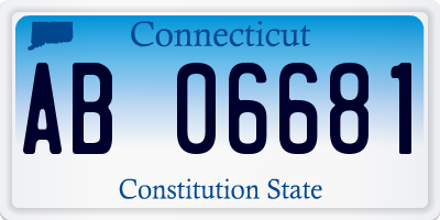 CT license plate AB06681