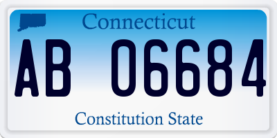 CT license plate AB06684