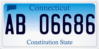 CT license plate AB06686