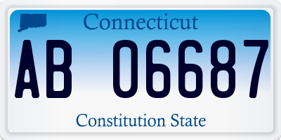 CT license plate AB06687