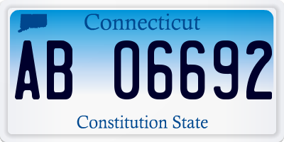 CT license plate AB06692