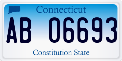 CT license plate AB06693
