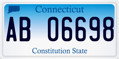 CT license plate AB06698