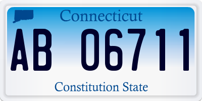 CT license plate AB06711