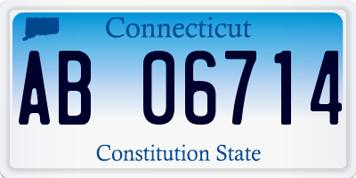 CT license plate AB06714