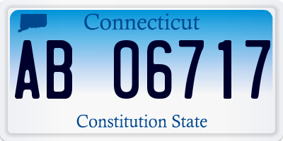 CT license plate AB06717