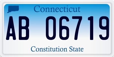 CT license plate AB06719