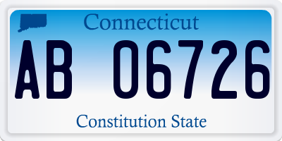 CT license plate AB06726