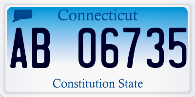 CT license plate AB06735