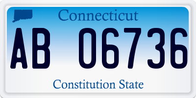 CT license plate AB06736
