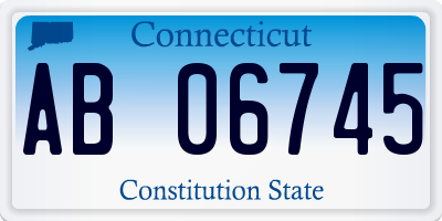 CT license plate AB06745