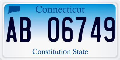 CT license plate AB06749