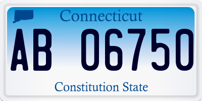 CT license plate AB06750