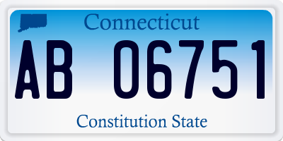 CT license plate AB06751