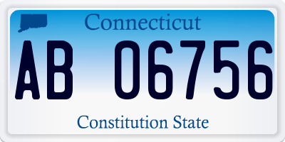 CT license plate AB06756