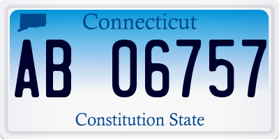 CT license plate AB06757