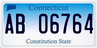 CT license plate AB06764