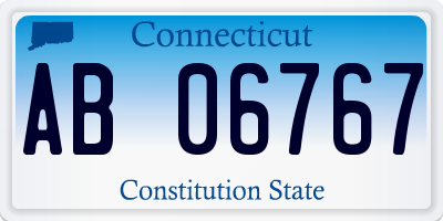 CT license plate AB06767