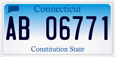 CT license plate AB06771