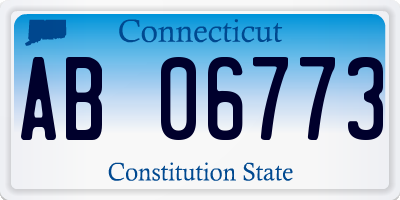 CT license plate AB06773