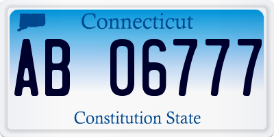 CT license plate AB06777
